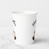 常にコーヒーストリーミング熱い白い背景 紙コップ (左)