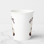 常にコーヒーストリーミング熱い白い背景 紙コップ (右)