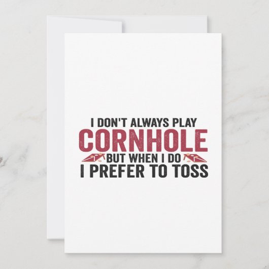 常にコーンホールをプレイするわけではないが、やるとしたら面白い 招待状 (正面)