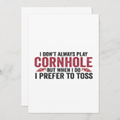 常にコーンホールをプレイするわけではないが、やるとしたら面白い 招待状 (正面/裏面)