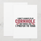 常にコーンホールをプレイするわけではないが、プレイするときは面白い、 招待状 (正面/裏面)