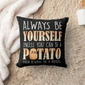 常にジャガイモになる – ジャガイモの植物農家 クッション (ブランケット)