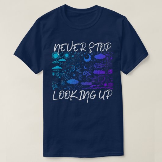 常にストップ銀河系天文学を調べる Tシャツ (デザイン正面)