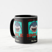 常にスマイルおもしろいシャーク愛する女の子のためだけに マグカップ (正面左)