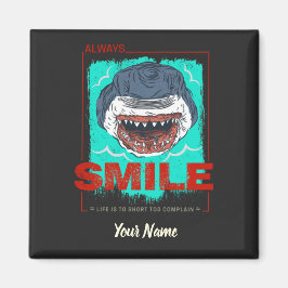 常にスマイルおもしろいシャーク愛する女の子のためだけに マグネット