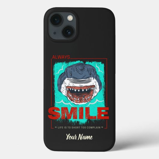 常にスマイルおもしろいシャーク愛する女の子のためだけに Case-Mate iPhoneケース (裏面)