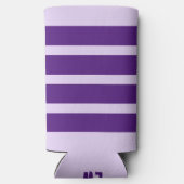 常にスマイルを追加するイニシャル紫 スリム缶クーラー (裏面)