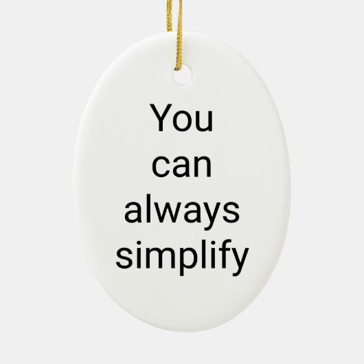 常にセラミック楕円オーナメントを簡略化できる セラミックオーナメント (裏面)