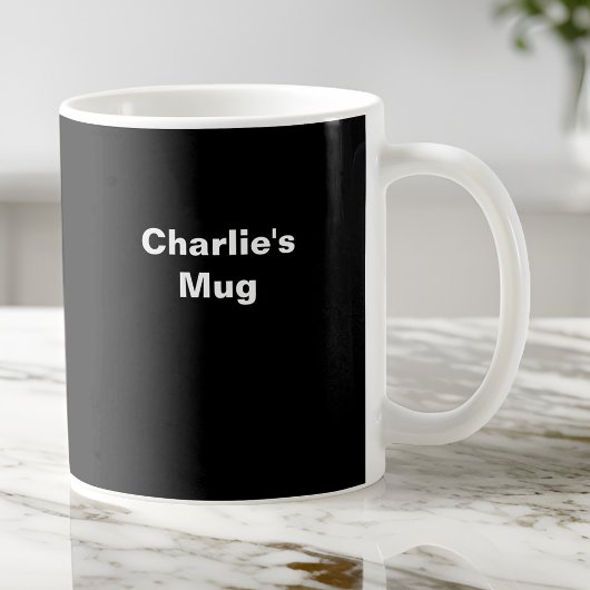 常にパーソナライズされた黒または白のコーダ黒ではない コーヒーマグカップ
