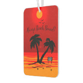 常にビーチバインドされ、目まいがする夕日 カーエアーフレッシュナー (左)