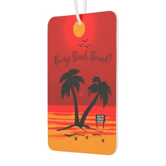 常にビーチバインドされ、目まいがする夕日 カーエアーフレッシュナー (左)