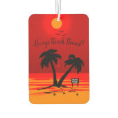 常にビーチバインドされ、目まいがする夕日 カーエアーフレッシュナー (裏面)