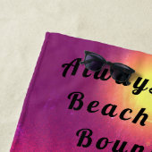 常にビーチバインド紫レッドB ビーチタオル (インサイチュ)