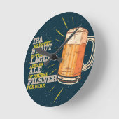 常にビール ラウンド壁時計 (傾斜)