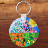 常にピックボールシーズン冬春夏秋 キーホルダー (正面)