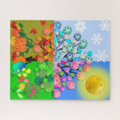 常にピックボールシーズン冬春夏秋 ジグソーパズル (横)