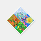 常にピックボールシーズン冬春夏秋 スタンダードカクテルナプキン (角)