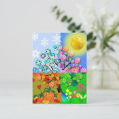 常にピックルボールシーズン 冬 春 夏 秋 ポストカード (スタンド正面)