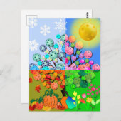 常にピックルボールシーズン 冬 春 夏 秋 ポストカード (正面/裏面)