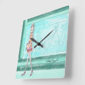 常にファッション スクエア壁時計 (傾斜)