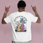 常にフル開花 Tシャツ<br><div class="desc">美しいデザインカラフル花瓶と引用文"常にフル開花"。</div>
