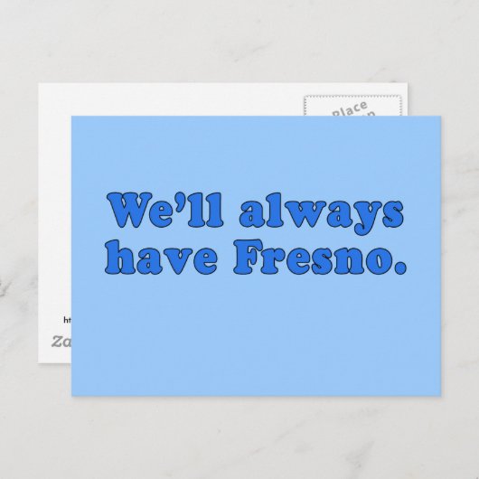 常にフレスノのテレビクラシック回線を使う ポストカード (正面/裏面)