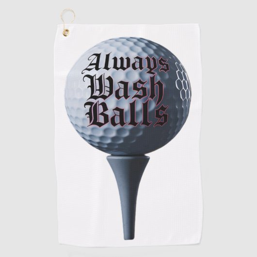 常にボールを洗うゴルフタオル ゴルフタオル (正面)
