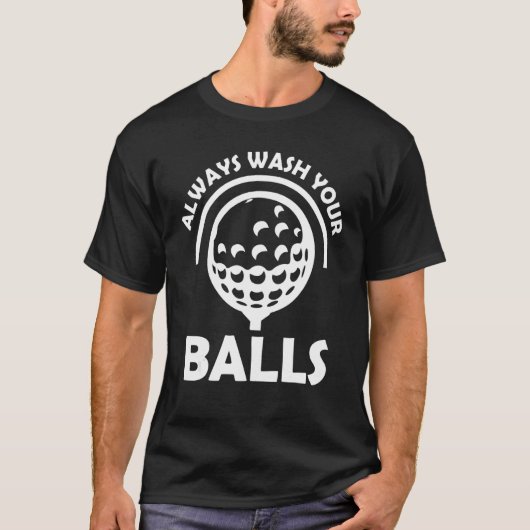 常にボールを洗うゴルフ1 Tシャツ (正面)