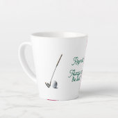 常にボールゴフおもしろいルパーソナライズされた カフェラテマグ (左アングル)