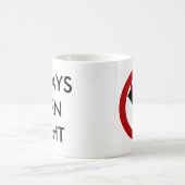 常にマグは右に曲がります コーヒーマグカップ (中央)