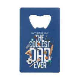 常にモダンパパクールをパーソナライズ クレジットカード栓抜き