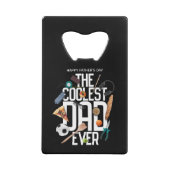 常にモダンパパクールをパーソナライズ クレジットカード栓抜き (裏面)