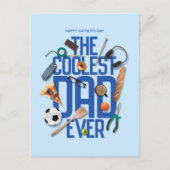 常にモダンパパクールをパーソナライズ ポストカード (正面)