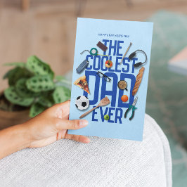 常にモダンパパクールをパーソナライズ ポストカード