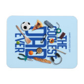 常にモダンパパクールをパーソナライズ マグネット (横)