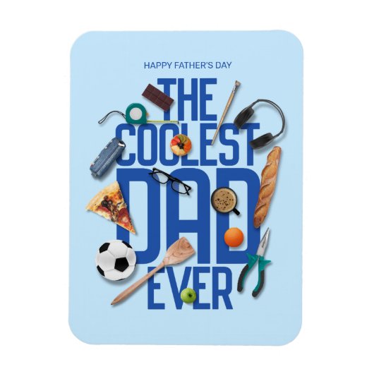 常にモダンパパクールをパーソナライズ マグネット (縦)