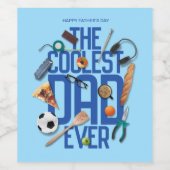 常にモダンパパクールをパーソナライズ ワインラベル (シングルラベル)