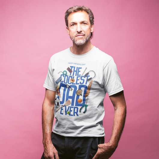 常にモダンパパクールをパーソナライズ Tシャツ