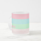 常にユニークな存在感動的やる気を起こさせる フロストグラスマグカップ (正面左)