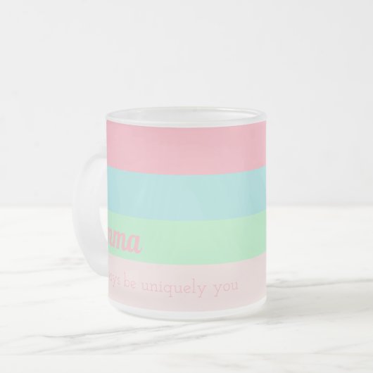 常にユニークな存在感動的やる気を起こさせる フロストグラスマグカップ (正面左)