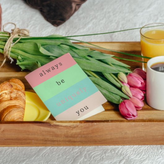 常にユニークな自分の感動的勇気付けられる カード