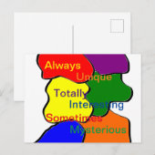 常にユニーク自閉症はがき ポストカード (正面/裏面)