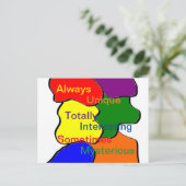 常にユニーク自閉症はがき ポストカード (スタンド正面)