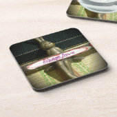 常にラヴ感動的ラビットアートプリントデザイン コースター (左側)