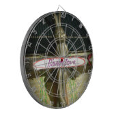 常にラヴ感動的ラビットアートプリントデザイン ダーツボード (正面左)