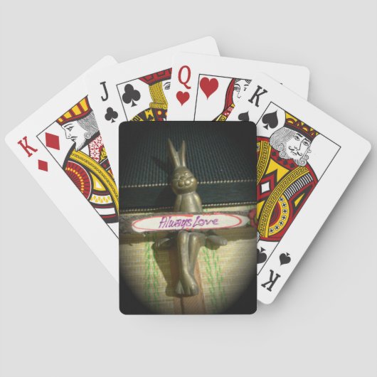 常にラヴ感動的ラビットアートプリントデザイン トランプ (裏面)