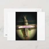 常にラヴ感動的ラビットアートプリントデザイン ポストカード (正面/裏面)