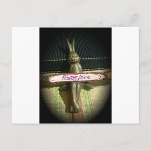 常にラヴ感動的ラビットアートプリントデザイン ポストカード (正面)