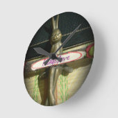 常にラヴ感動的ラビットアートプリントデザイン ラウンド壁時計 (傾斜)