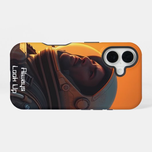 常にルックアップ(文字) iPhone 16ケース (裏面横)